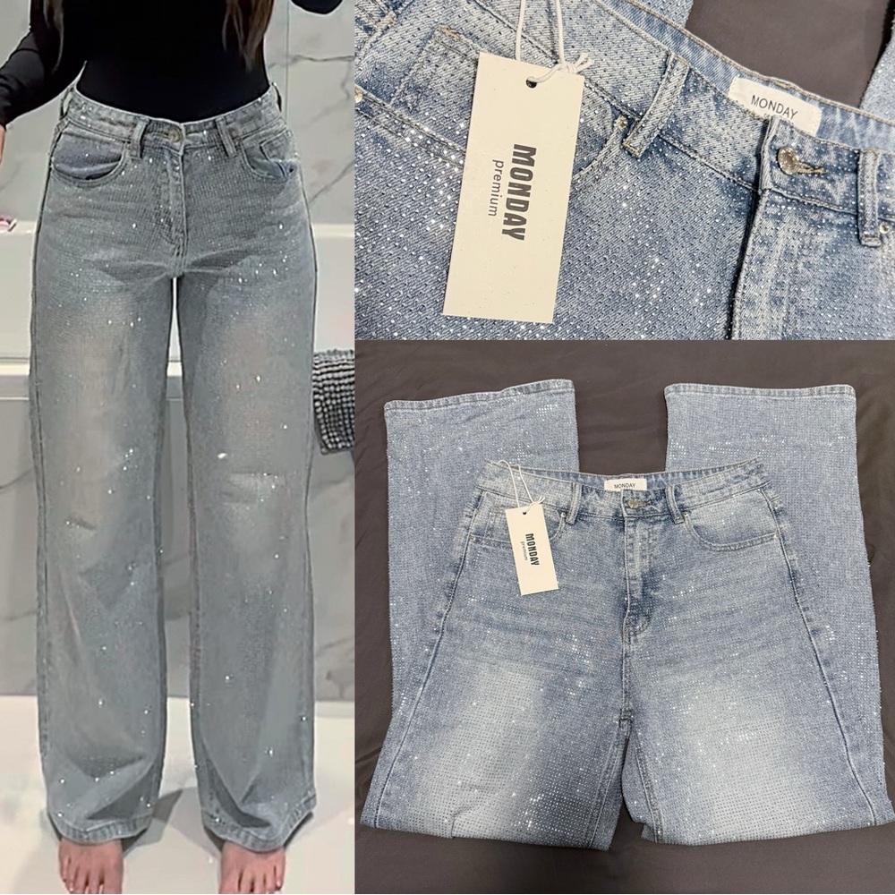 Premium sequenced Light Blue Jeans